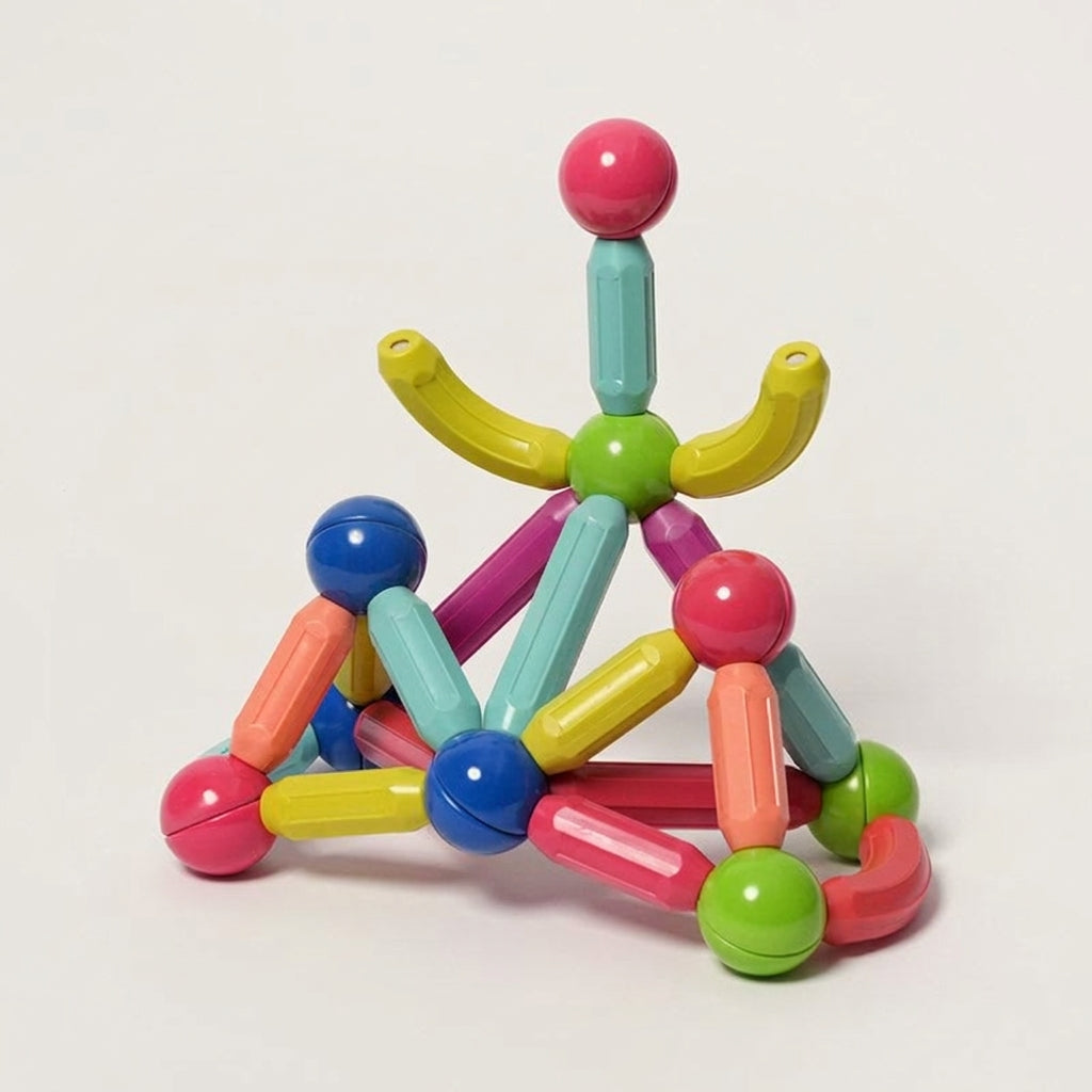 Magnetic Building Blocks, 36-Piece Colorful Construction Set