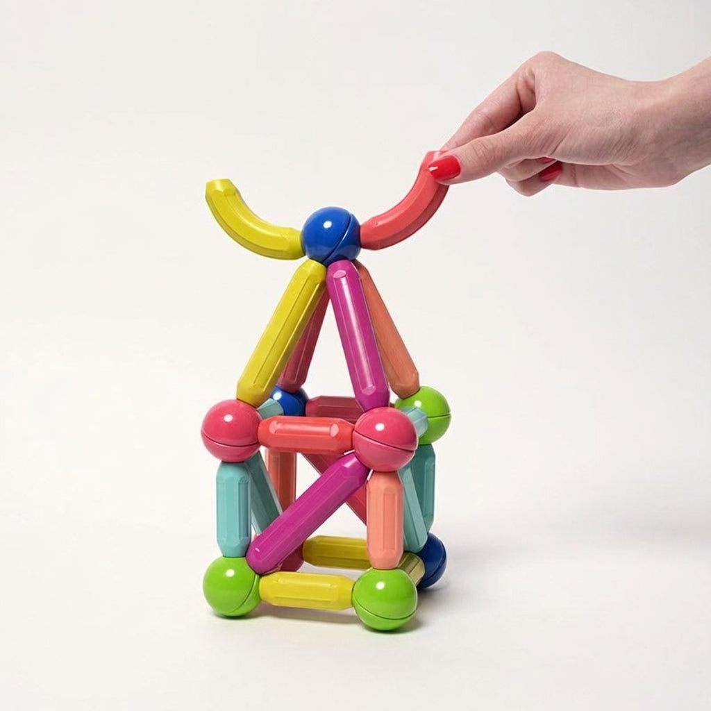 Magnetic Building Blocks, 36-Piece Colorful Construction Set