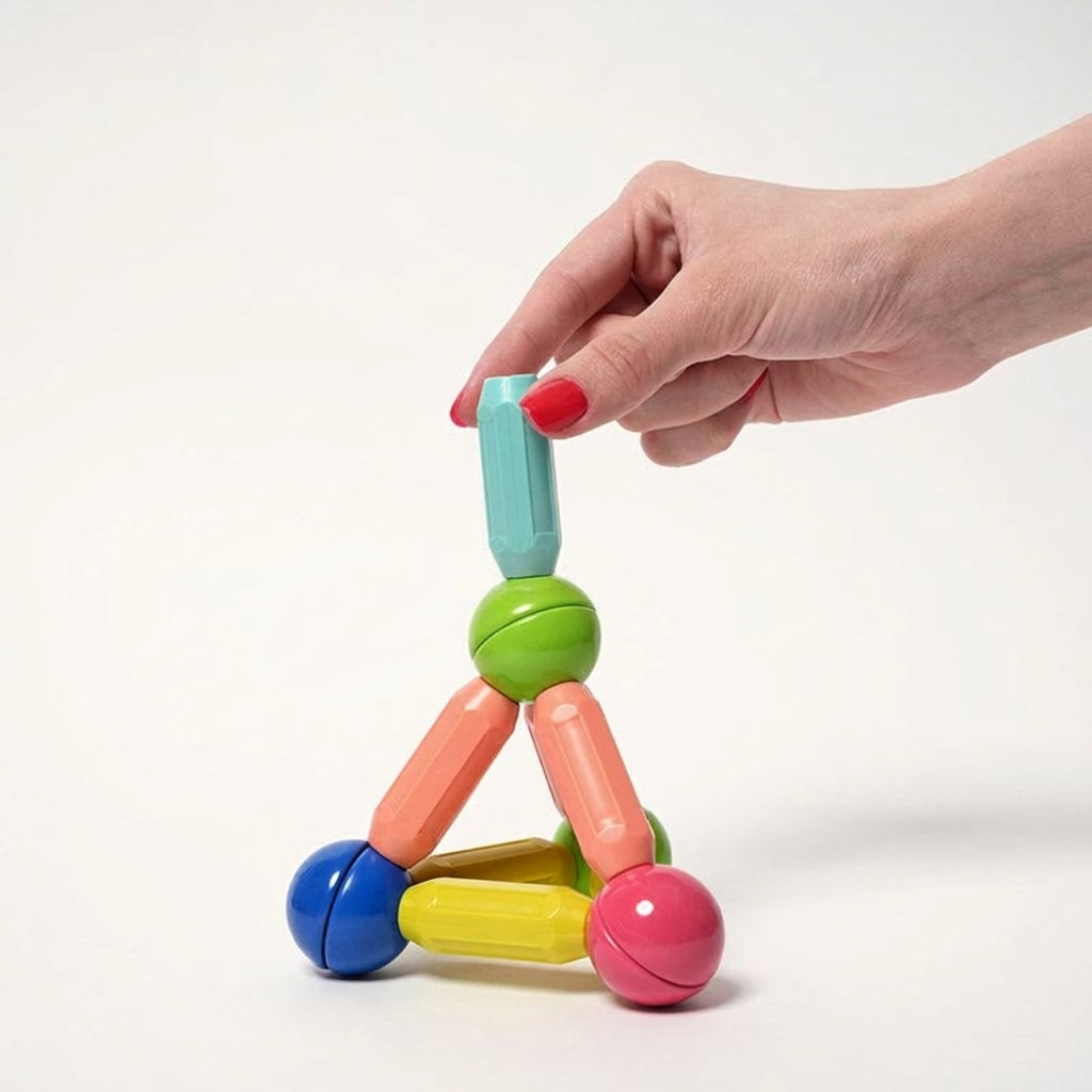 Magnetic Building Blocks, 36-Piece Colorful Construction Set