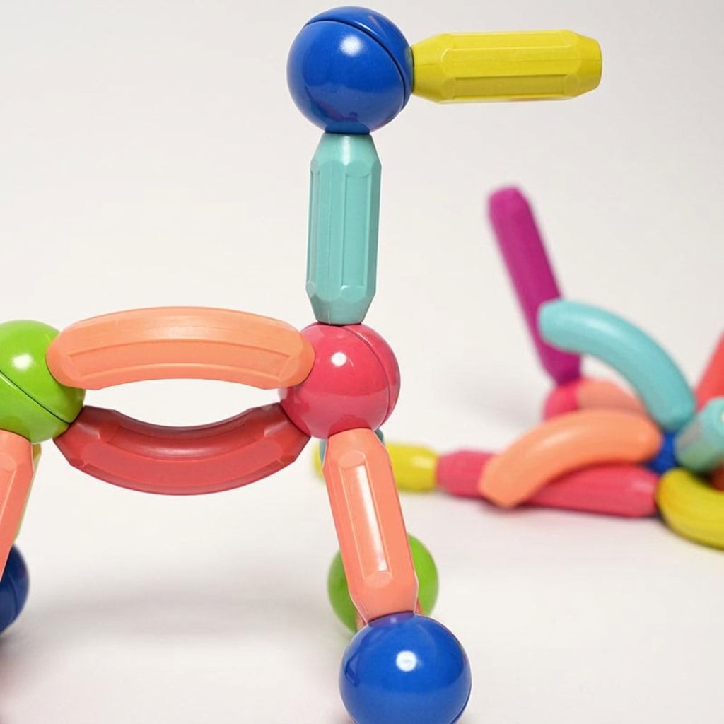 Magnetic Building Blocks, 36-Piece Colorful Construction Set