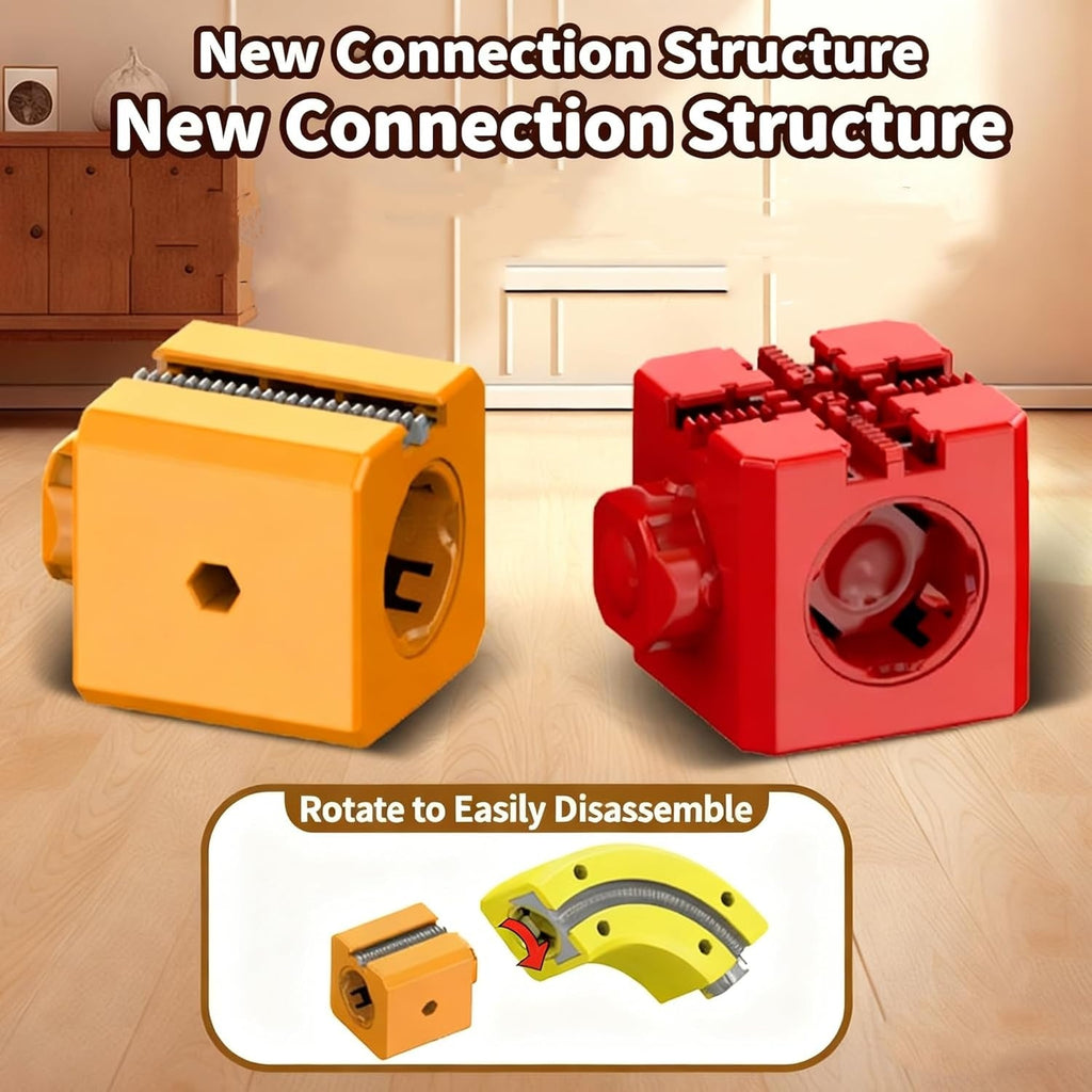 Magnetic Cube Track Train Set, Build-Your-Own Railway for Kids