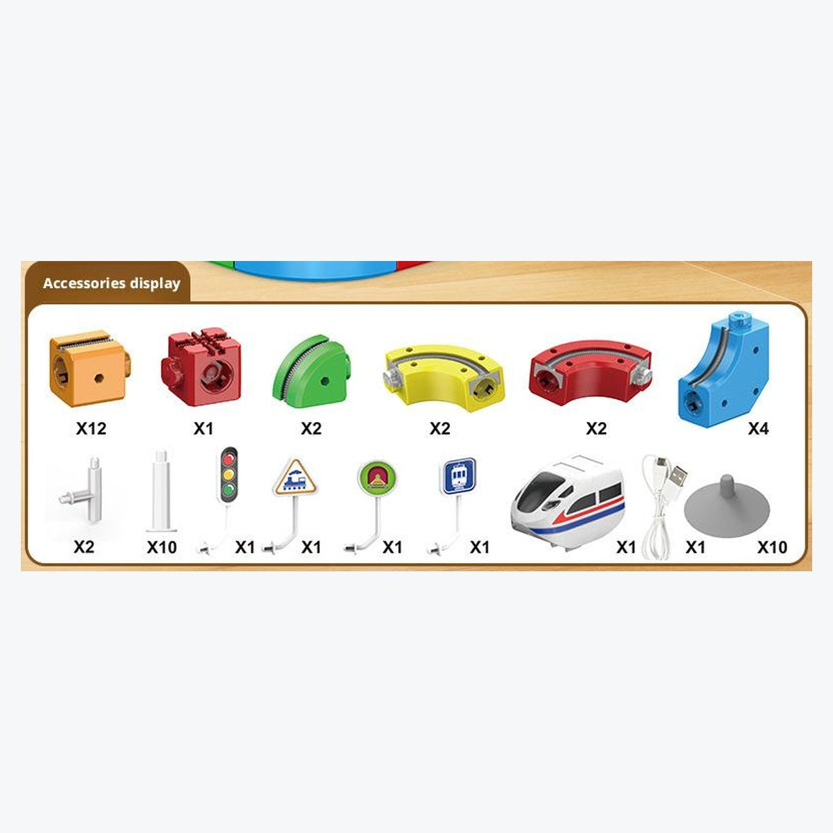Magnetic Cube Track Train Set, Build-Your-Own Railway for Kids