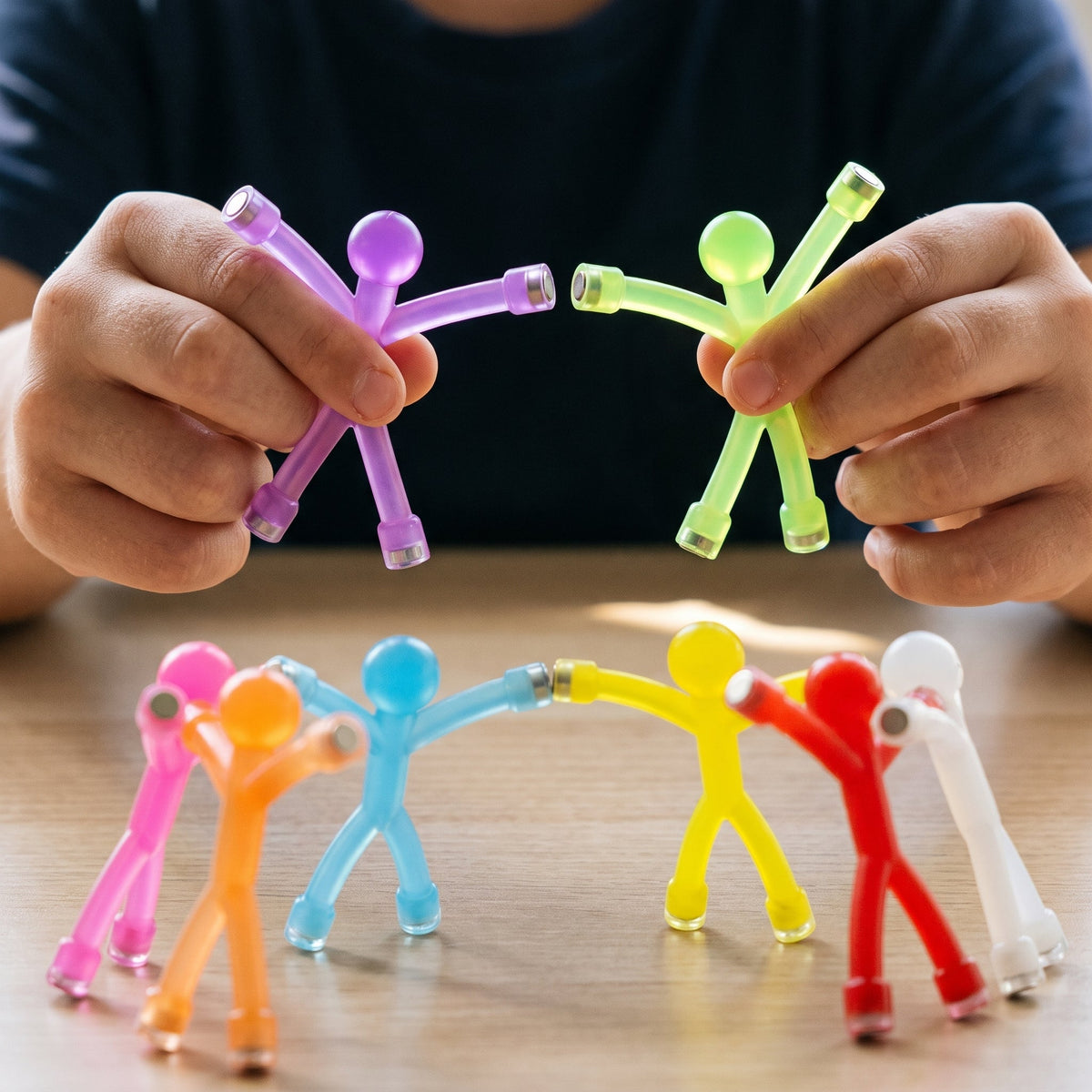 Magnetic Stick Figures, Bendy Fidget Toy For Kids