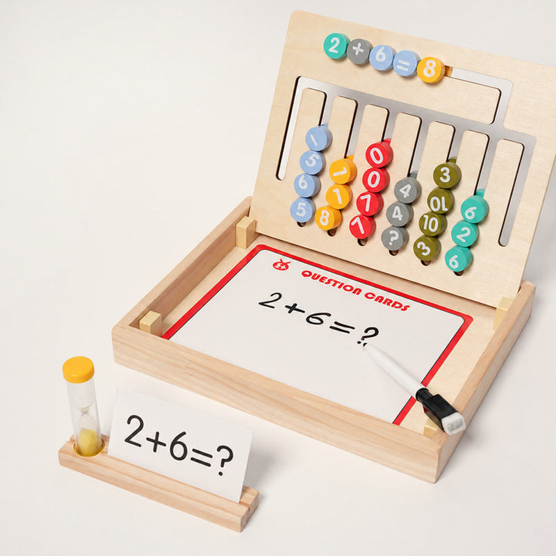 Math Learning Game with Abacus Maze and Spelling Cards