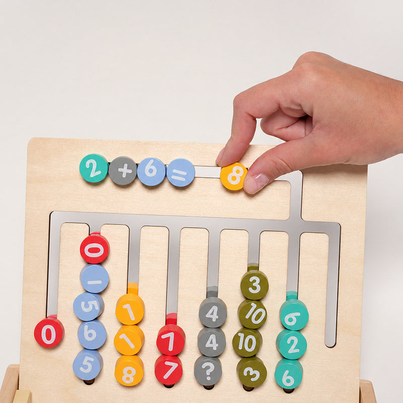 Math Learning Game with Abacus Maze and Spelling Cards