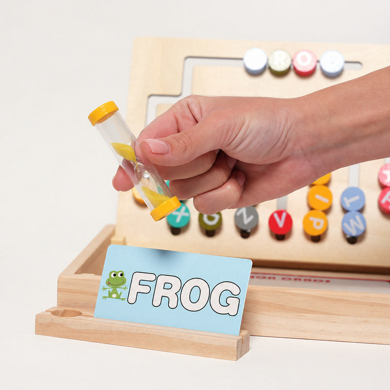 Math Learning Game with Abacus Maze and Spelling Cards