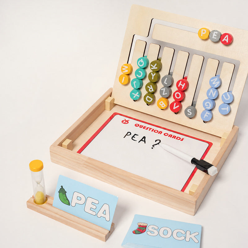 Math Learning Game with Abacus Maze and Spelling Cards