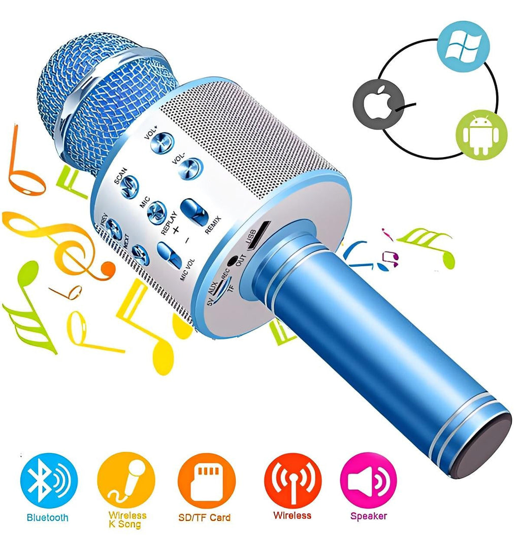 Wireless Karaoke Microphone with Bluetooth Speaker