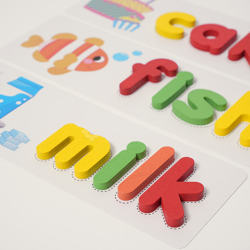 Montessori Alphabet Learning Set with Parking Maze and Spelling Game