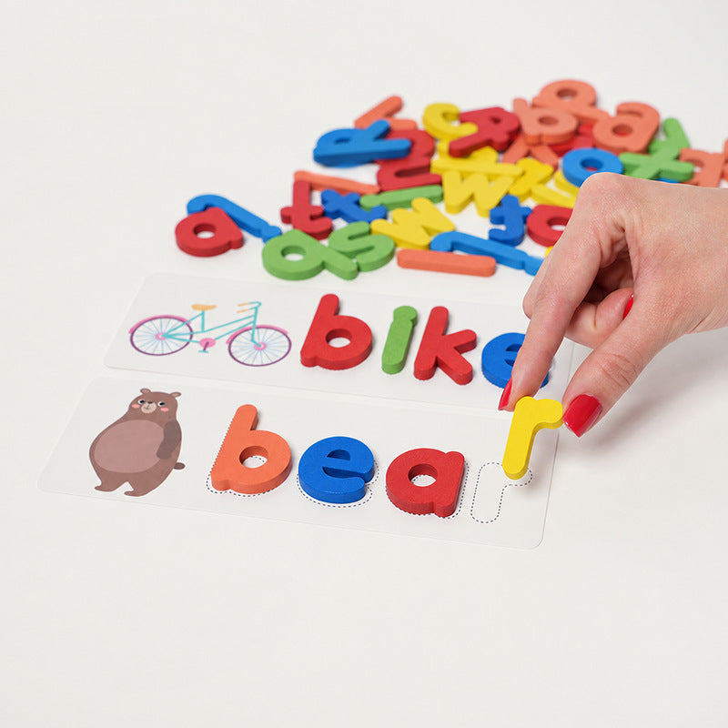 Montessori Alphabet Learning Set with Parking Maze and Spelling Game