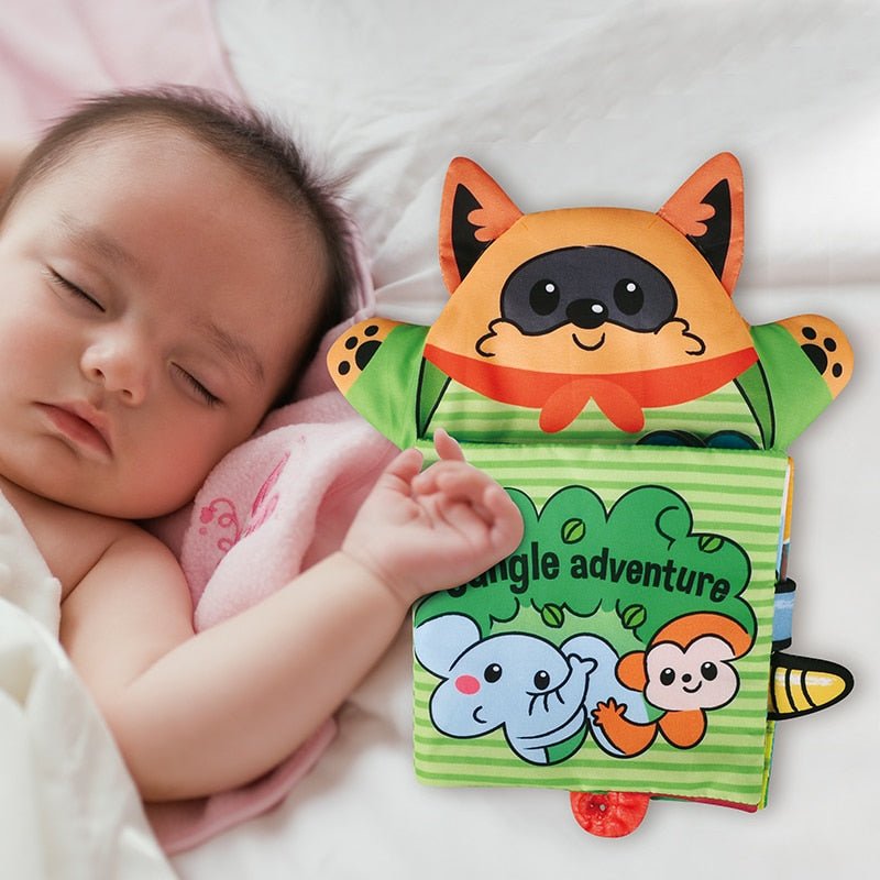 Baby Cloth Book with Jungle Animal Tail Design
