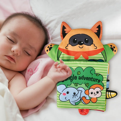 Baby Cloth Book with Jungle Animal Tail Design