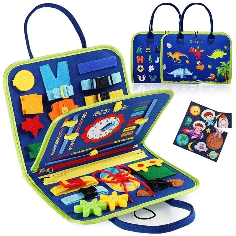 Montessori Busy Board, Felt Activity Book for Toddlers