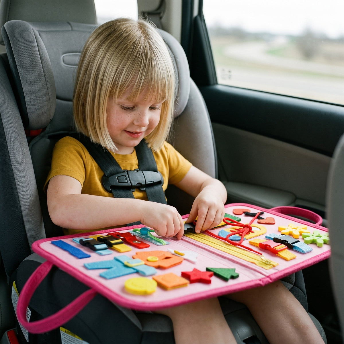 Montessori Busy Board, Felt Activity Book for Toddlers