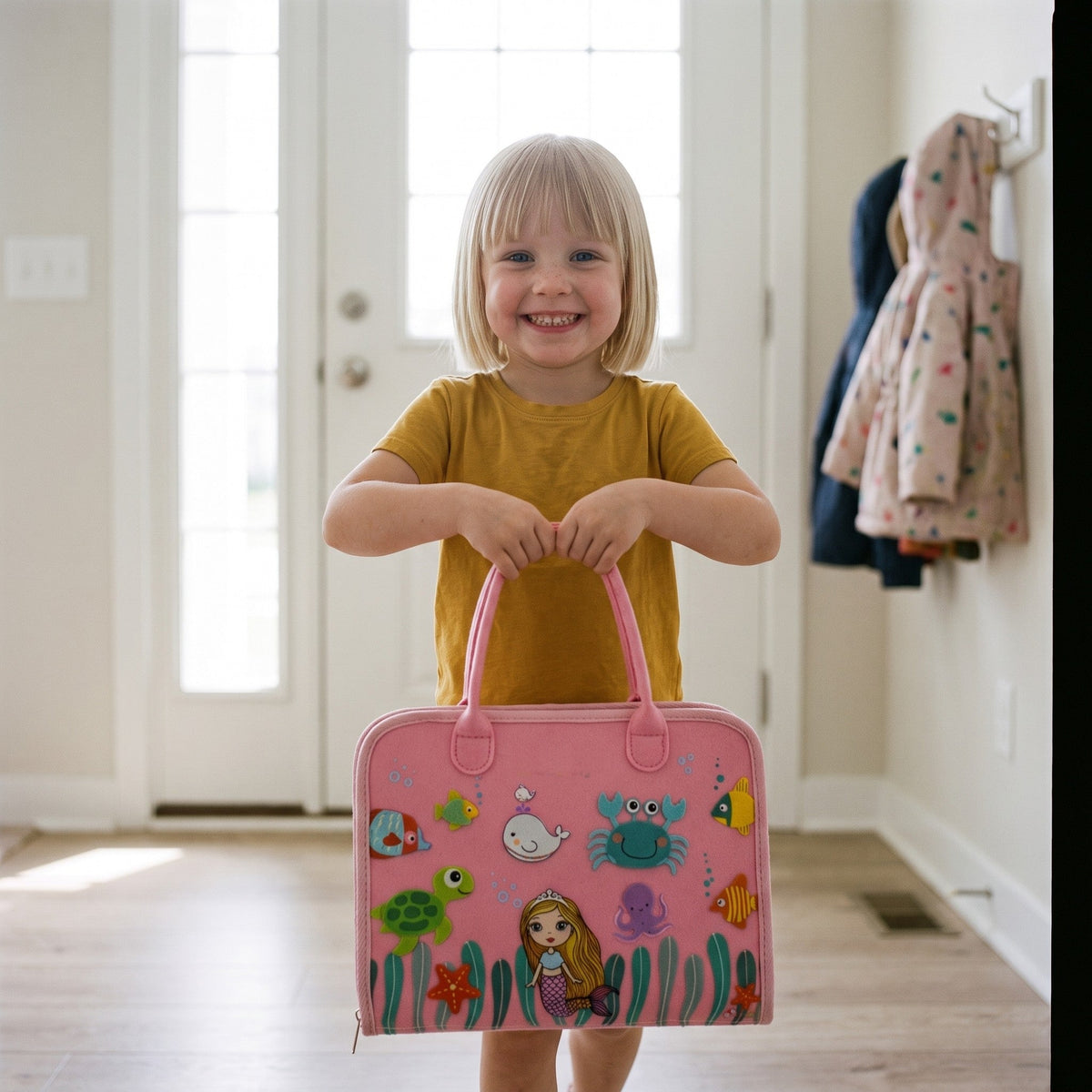 Montessori Busy Board, Felt Activity Book for Toddlers