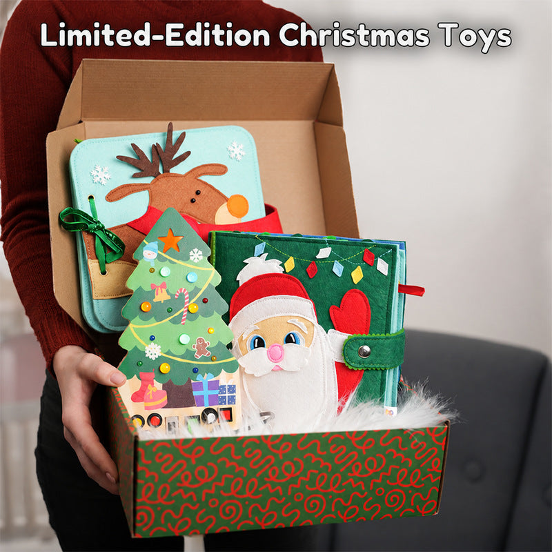 Montessori Christmas Toys Bundle with Books and Switchboard