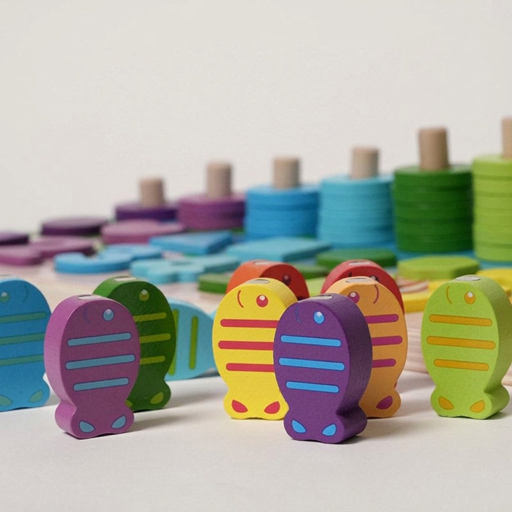 Montessori Counting Board with Numbers and Shapes