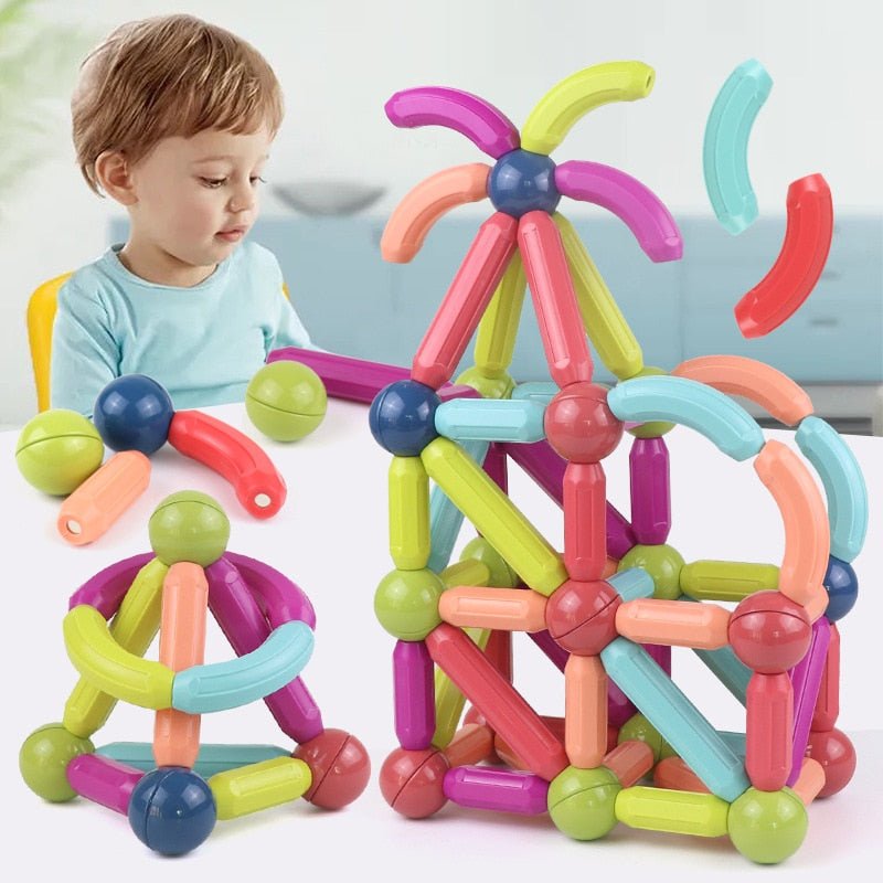 Magnetic Building Blocks, 36-Piece Colorful Construction Set