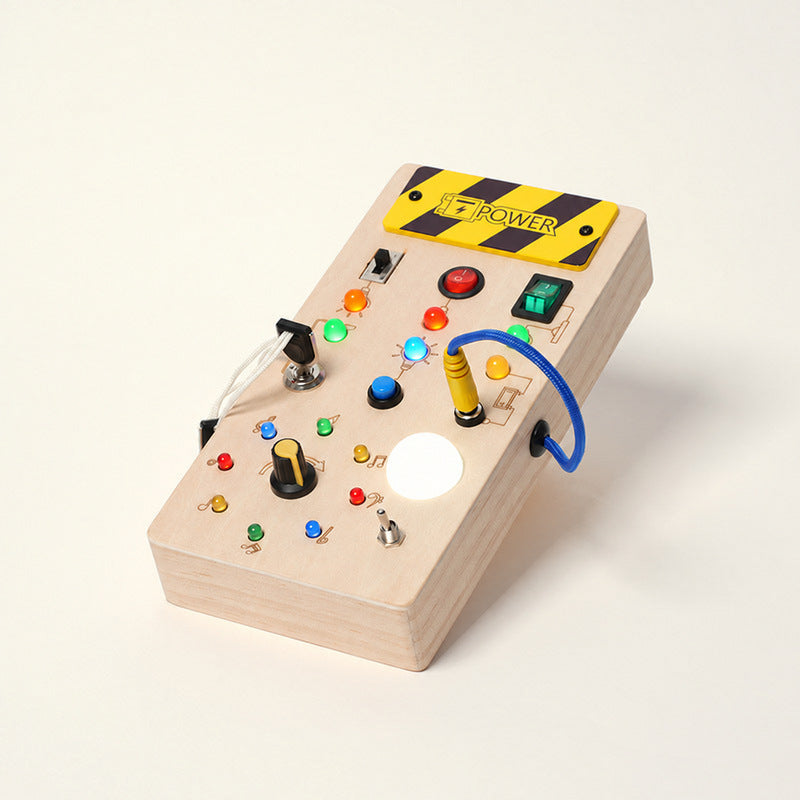 Montessori Puzzle Board with Colorful Tetris Blocks