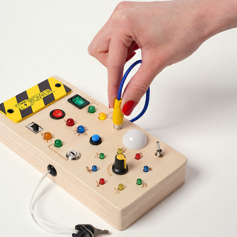 Montessori Puzzle Board with Colorful Tetris Blocks