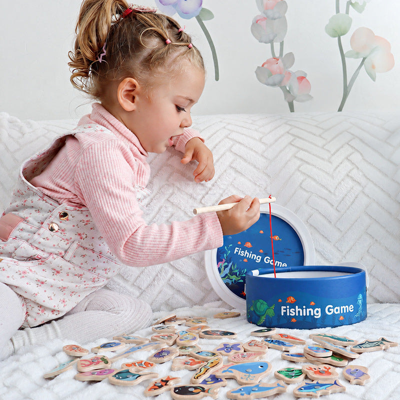 Montessori Toy Bundle with Fishing, Puzzles & Eggs