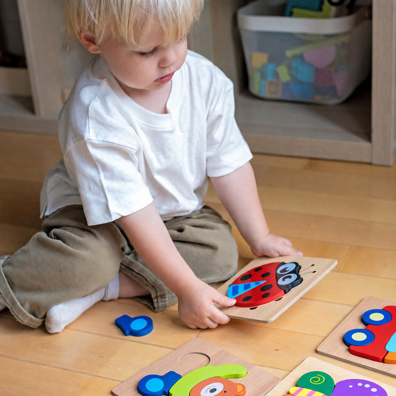 Montessori Toy Bundle with Fishing, Puzzles & Eggs