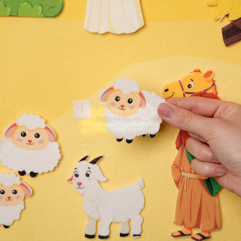 Nativity Scene Set Felt Wall Board with Figures
