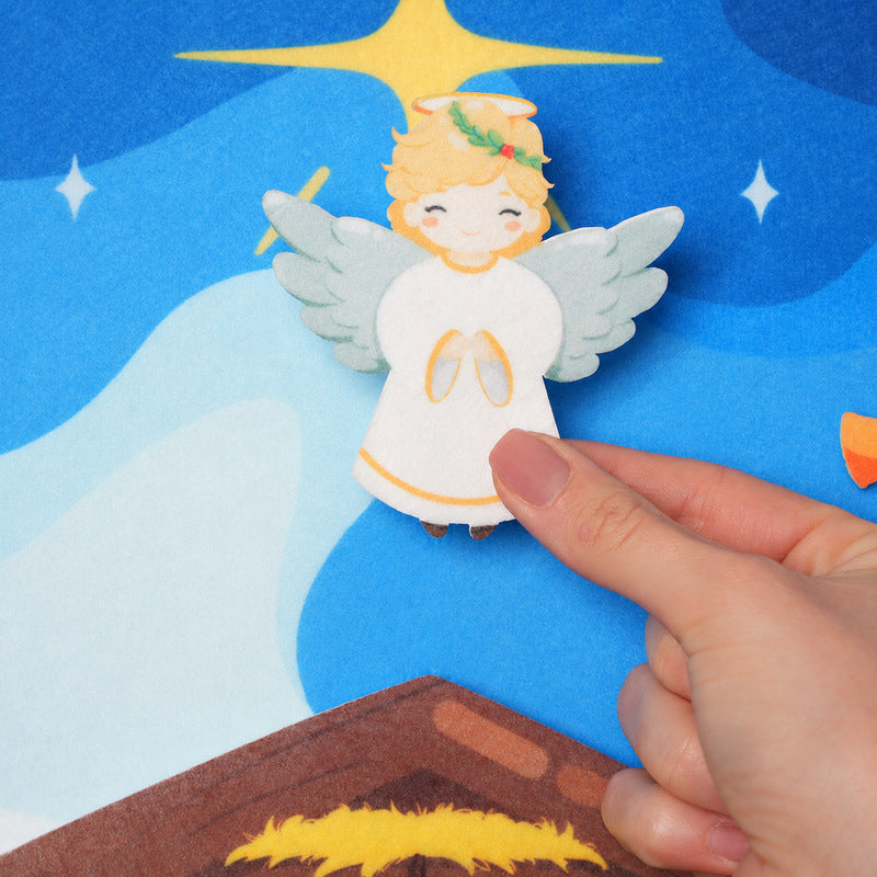 Nativity Scene Set Felt Wall Board with Figures