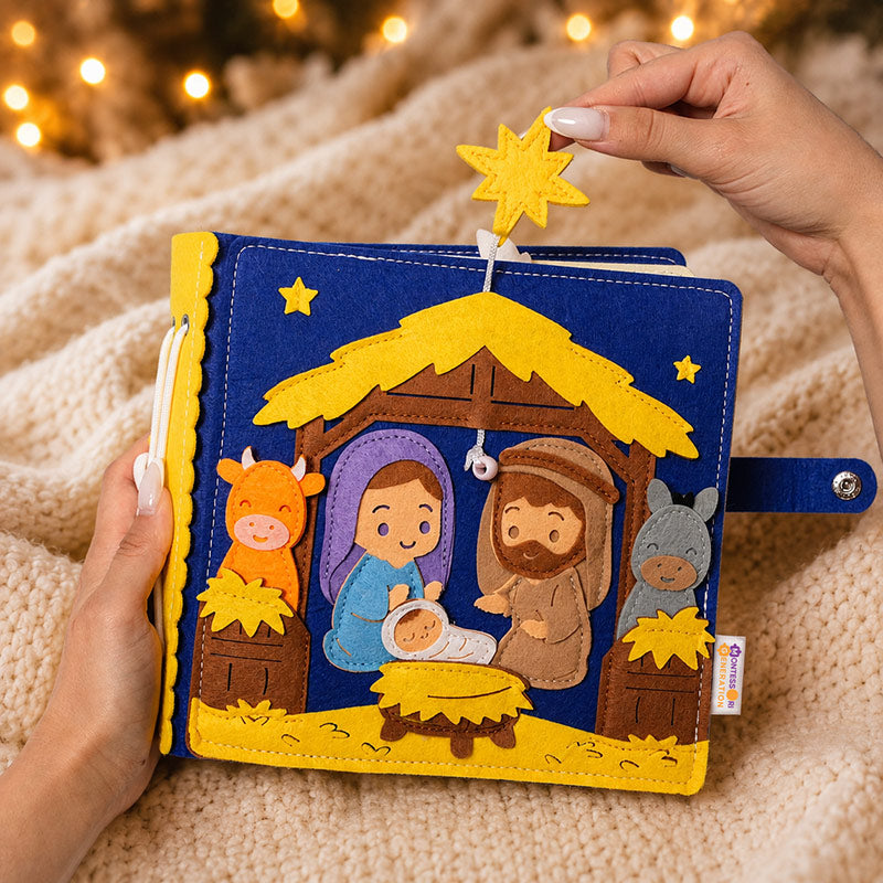 Nativity Quiet Book with Interactive Felt Pages