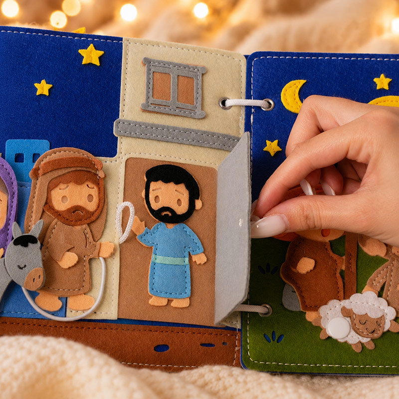 Nativity Quiet Book with Interactive Felt Pages