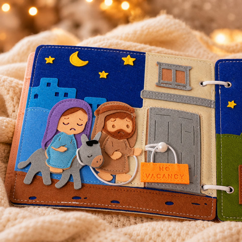 Nativity Quiet Book with Interactive Felt Pages