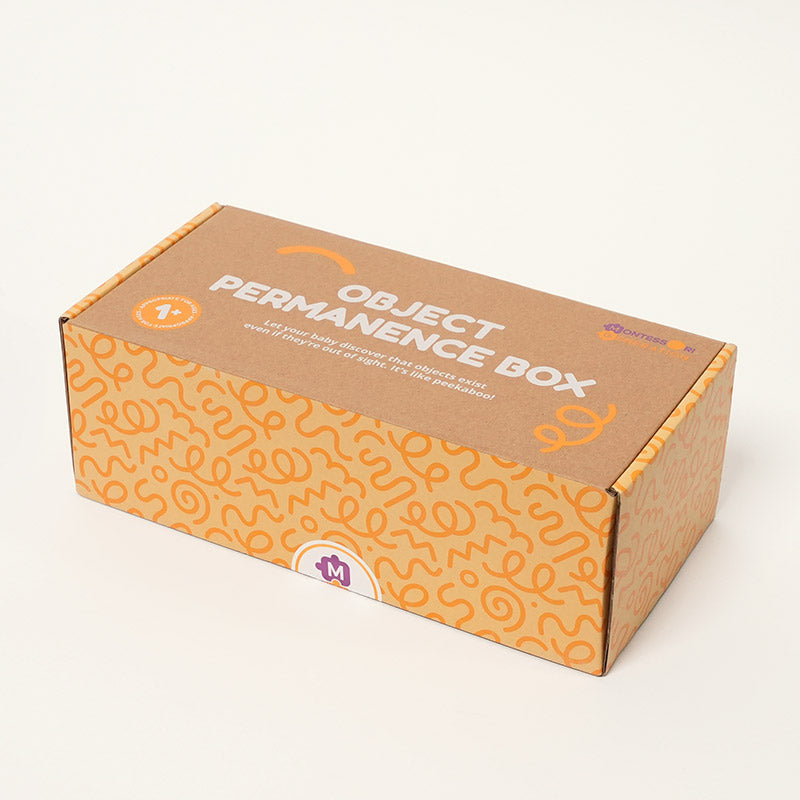 Object Permanence Box with Wooden Ball and Tray