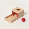 Object Permanence Box with Wooden Ball and Tray