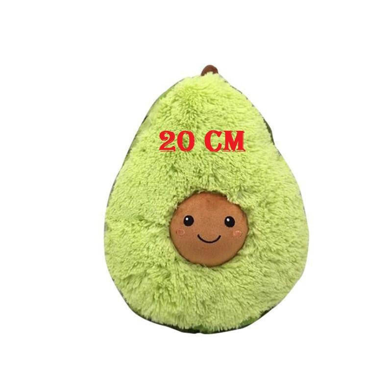 Avocado Plush Toy with Smiling Face and Fluffy Texture