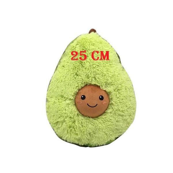 Avocado Plush Toy with Smiling Face and Fluffy Texture