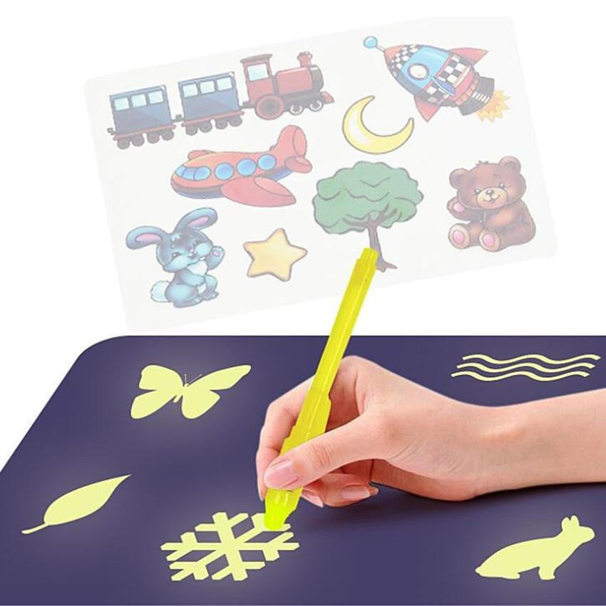 Glow Drawing Board with Light Pen and Erasable Surface