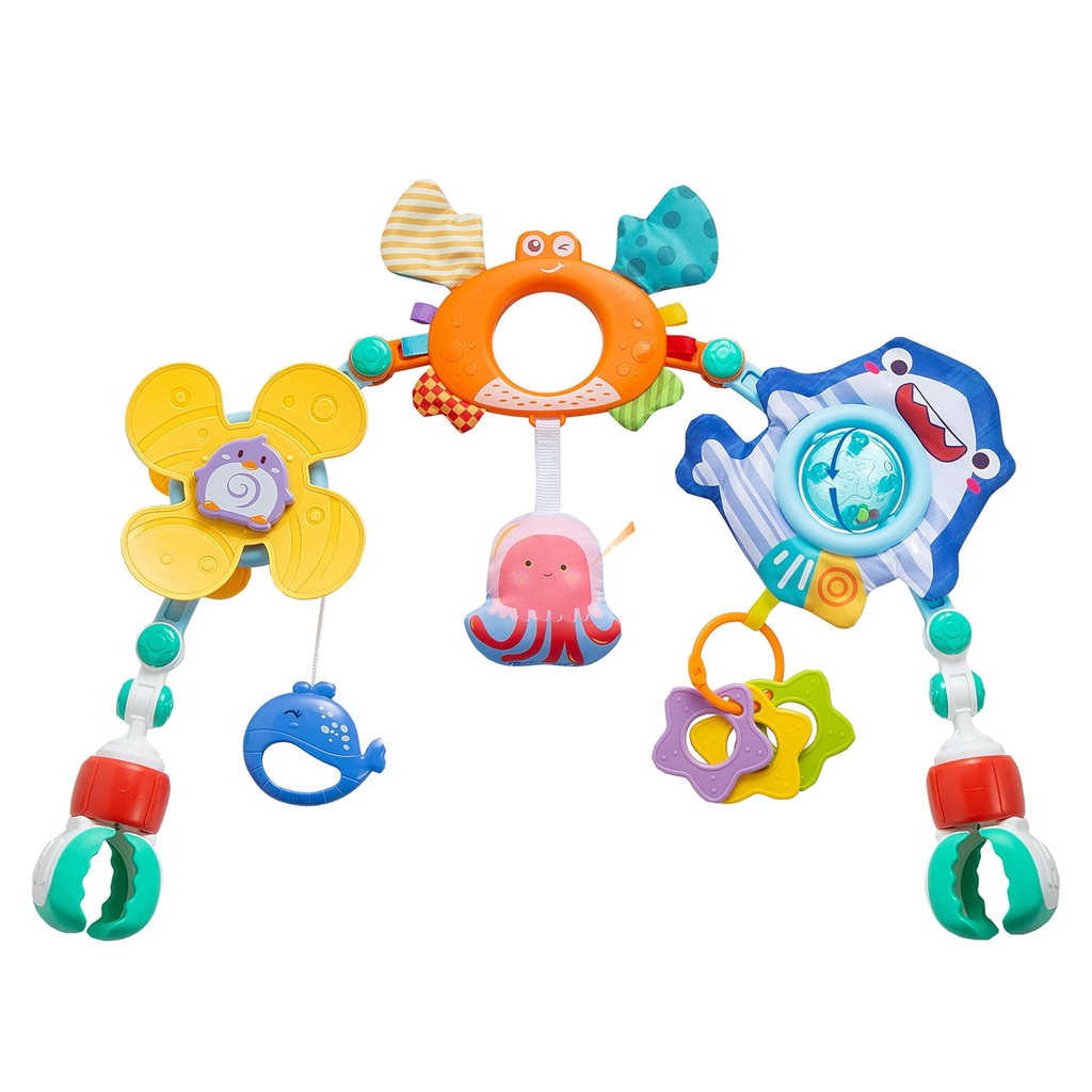 Play Arch, Clip-On Activity Toy Bar for Stroller, Car Seat & Crib