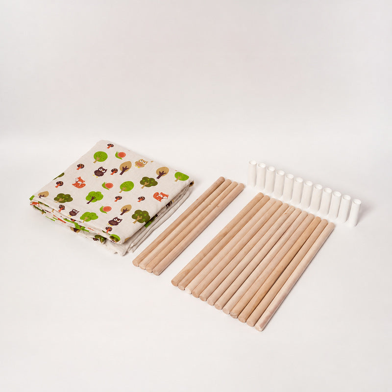 Play Teepee Tent with Wooden Frame and Carry Bag