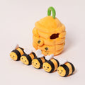 Plush Beehive Toy with 5 Squeaky Bees