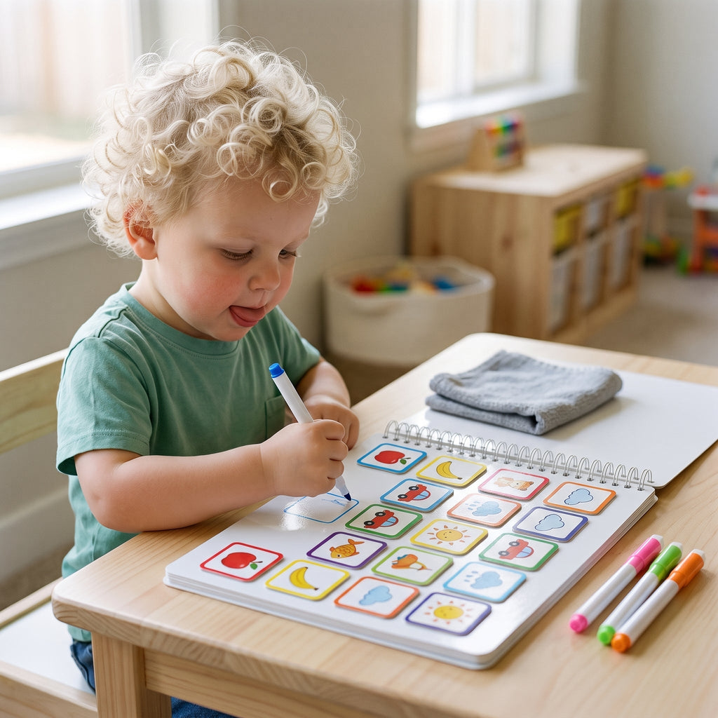 Preschool Busy Book, 30 Montessori Activities With Markers