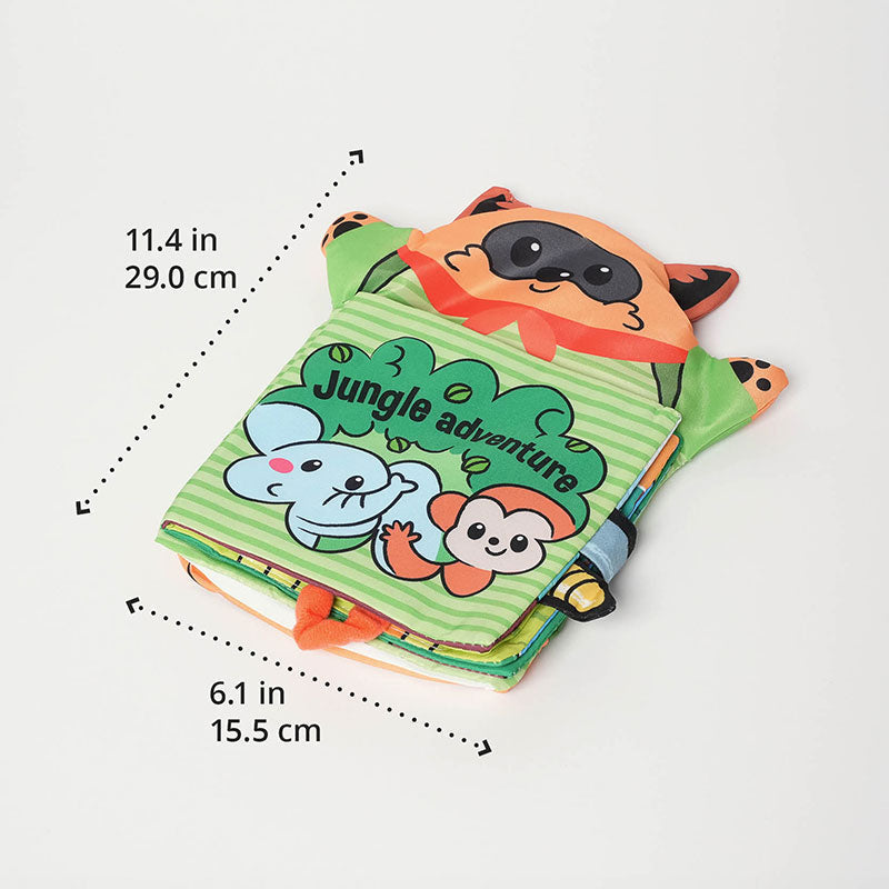 Baby Cloth Book with Jungle Animal Tail Design