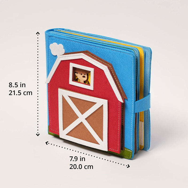 Farm Busy Book with 10 Interactive Felt Pages