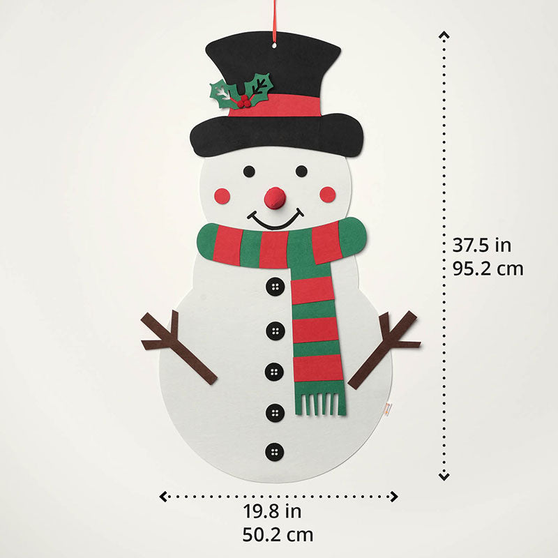 Felt Snowman Decoration with Removable Accessories