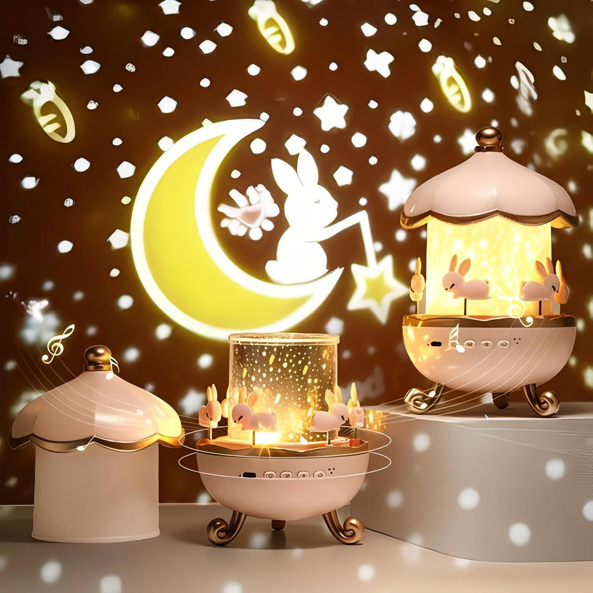 Carousel Night Light Projector with 12 Rotating Scenes