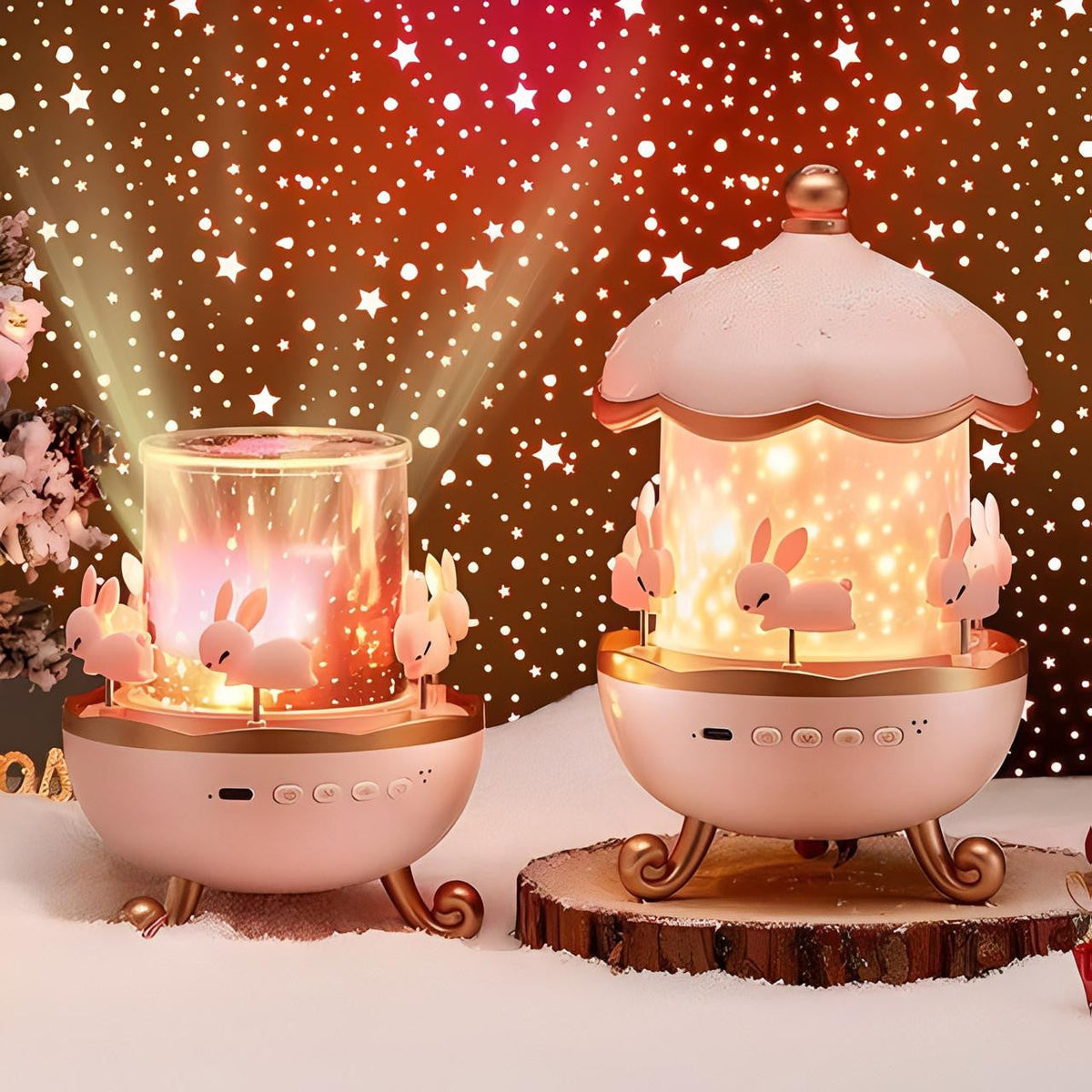 Carousel Night Light Projector with 12 Rotating Scenes
