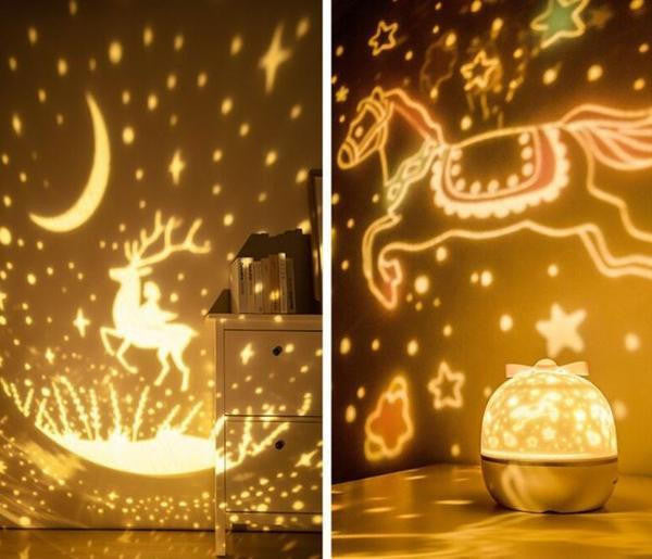 Star Projector Night Light with 6 Film Themes and Rotation