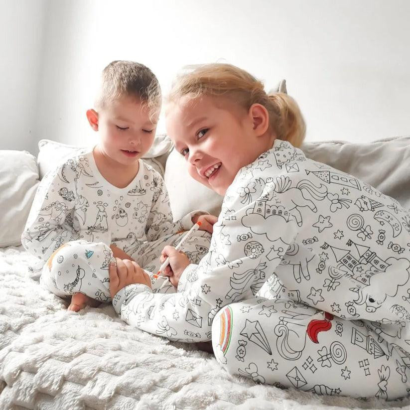 Coloring Pajamas for Kids with Creative Design Patterns