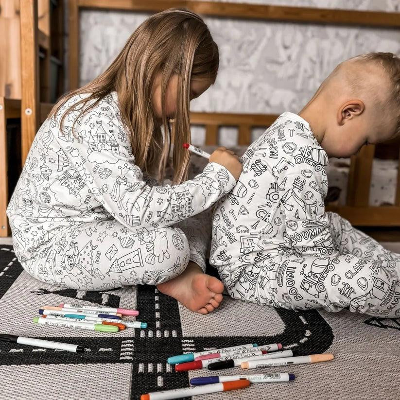 Coloring Pajamas for Kids with Creative Design Patterns