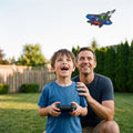 Remote Control Fighter Jet, Foam Stunt Drone with LED Rings