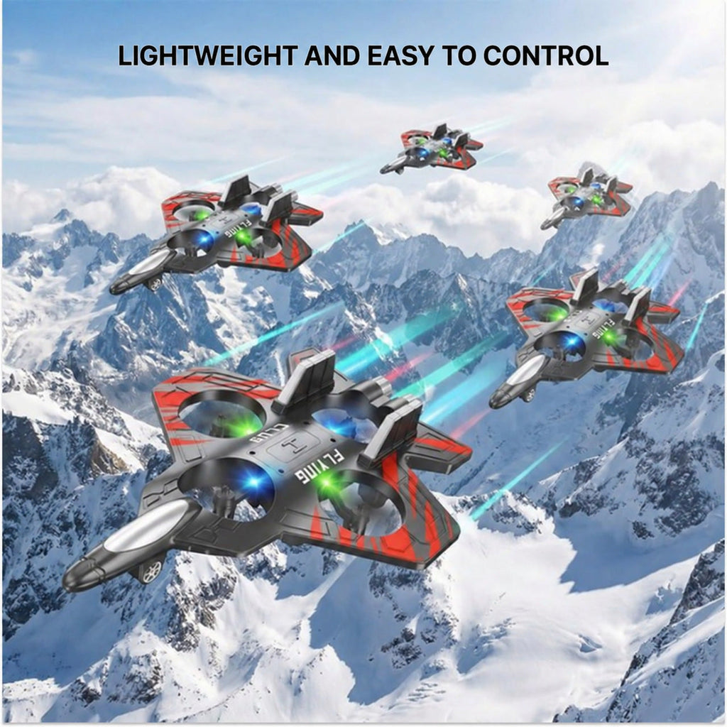 Remote Control Fighter Jet with LED Lights and 4 Propellers